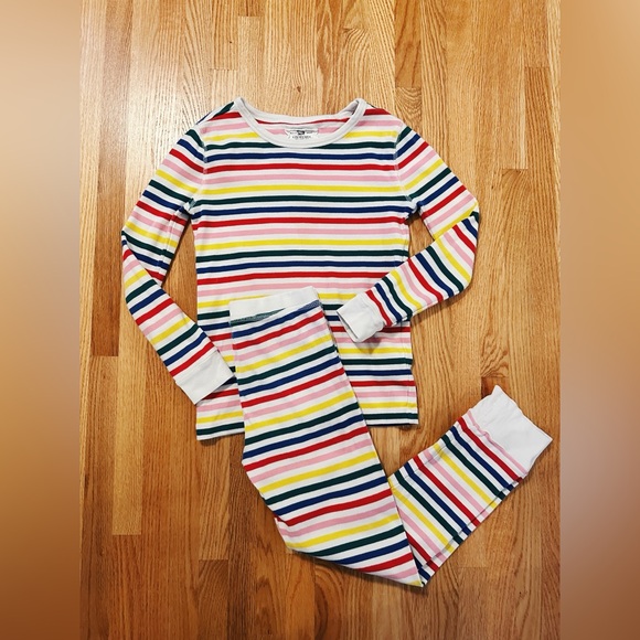 Crewcuts Long Sleeve Pajama Set in Rainbow Stripe - Picture 2 of 6